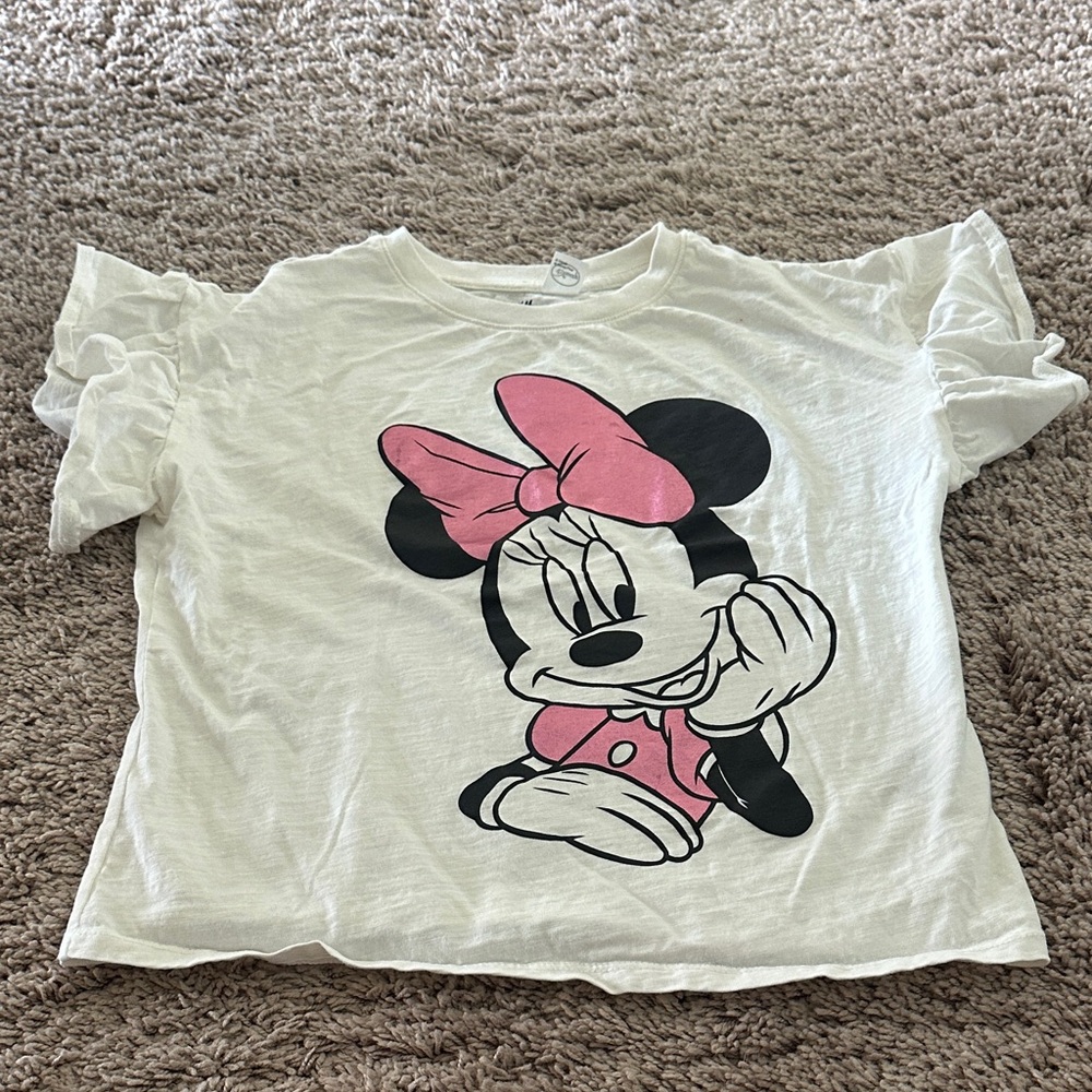 Minnie Mouse ruffle tee H&M size 8/10